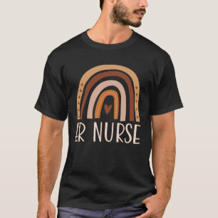 ER Nurse Nursing School Trendy Bohemian Rainbow Bo T-Shirt