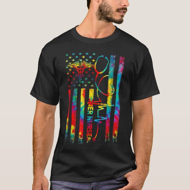 Er Nurse - Stethoscope Heart Rate Emergency Room N T-Shirt (Front)