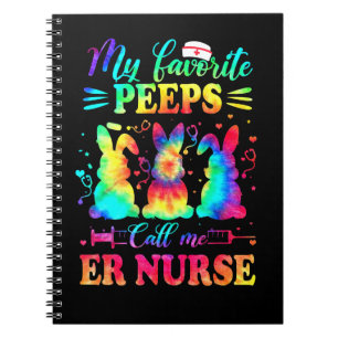 Er Nurse Tie Dye Favorite Nurse Easter Notebook