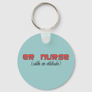 ER Nurse (With An Attitude) Keychain