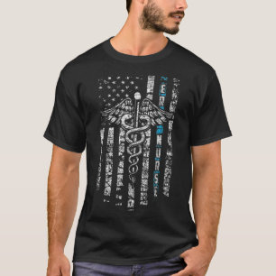 ER Nurse with Flag and Caduceus T-Shirt