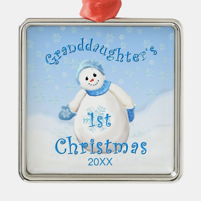 Ęr ornement de bonhomme de neige de Noël de la (Devant)