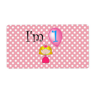 ęr Pois rose de princesse d'anniversaire