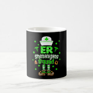 ER Shenanigans Squad Nurse Emergency Room St Patri Coffee Mug