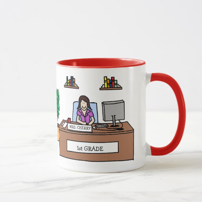ęr Tasse de professeur de catégorie - nom fait sur (Droite)