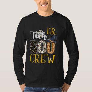 ER Tech Boo Crew Halloween Nurse Costume Boo Ghost T-Shirt