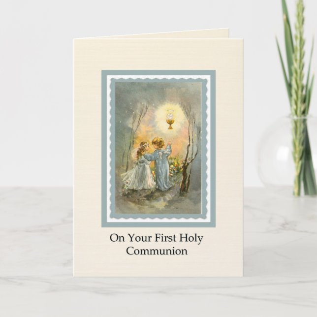Ęr vers de carte d'eucharistie de communion de (Devant)