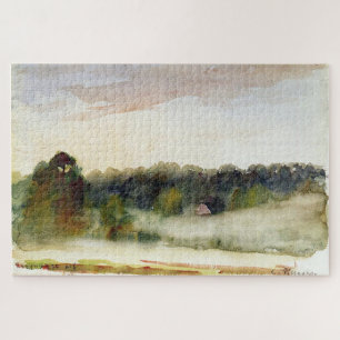 Éragny Landscape (1890) by Camille Pissarro Jigsaw Puzzle