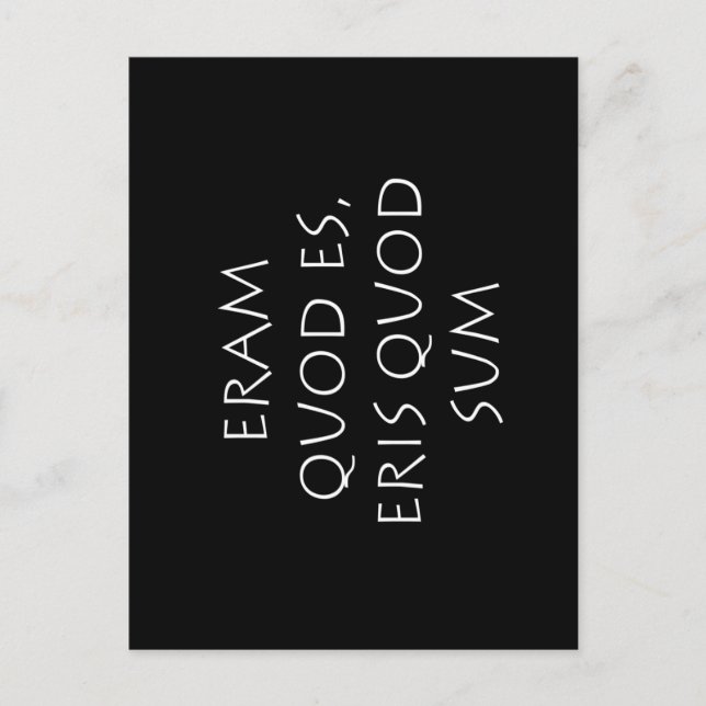 Eram quod es eris quod sum postcard (Front)