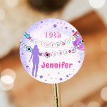 Eras Birthday Party Friendship Bracelet Classic Round Sticker<br><div class="desc">Eras Birthday Party Friendship Bracelet Classic Round Sticker</div>