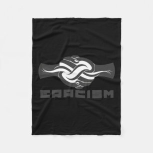 Erase Hate Empowering Eracism Collection Sticker Fleece Blanket