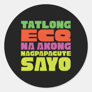 Eraserheads Song Ecq Edition Classic Round Sticker