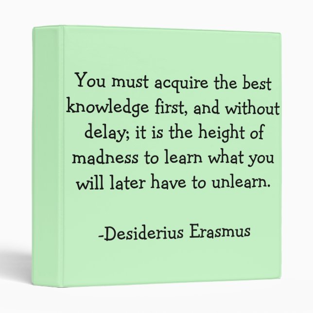 Erasmus Classeur de la sagesse du XVe siècle (Devant/Côté)