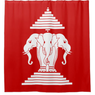 Erawan Three Headed Elephant Lao / Laos Flag