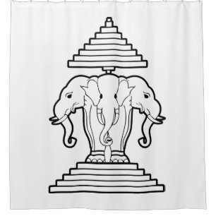 Erawan Three Headed Elephant Lao / Laos Flag