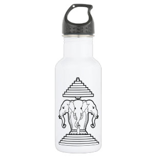 Erawan Three Headed Elephant Lao / Laos Flag 532 Ml Water Bottle
