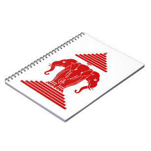 Erawan Three Headed Elephant Lao / Laos Flag Notebook