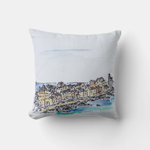 Erbalunga & the Mediterranean   Corsica, France Throw Pillow