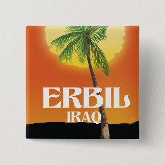 Erbil Iraq Travel poster 2 Inch Square Button