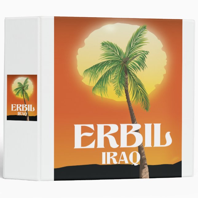 Erbil Iraq Travel poster Binder (Front/Spine)