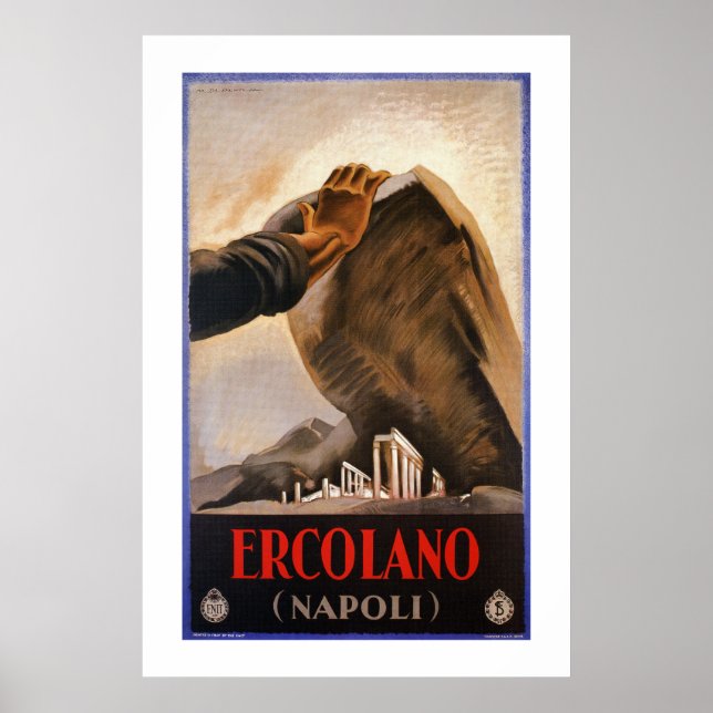 Ercolano Naples Voyage d'art déco italien et (Devant)