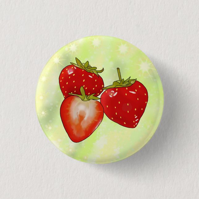 Erdbeeren  1 inch round button (Front)
