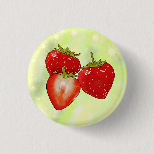 Erdbeeren 1 inch round button