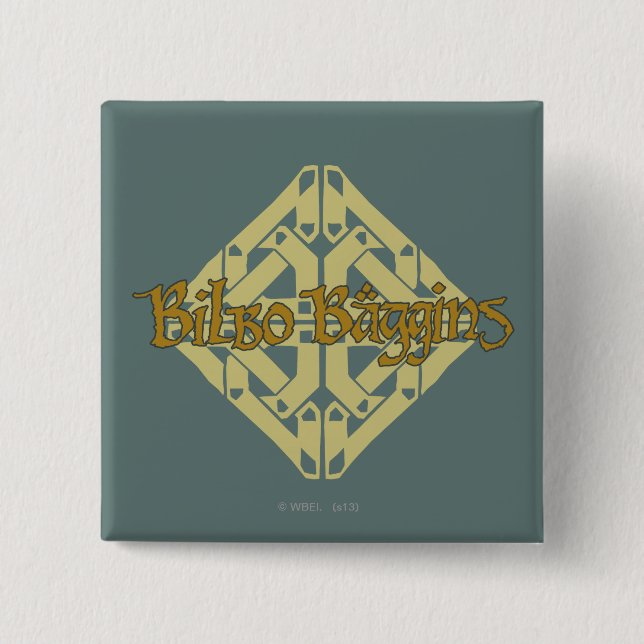 Erebor - BILBO BAGGINS™ Name 2 Inch Square Button (Front)