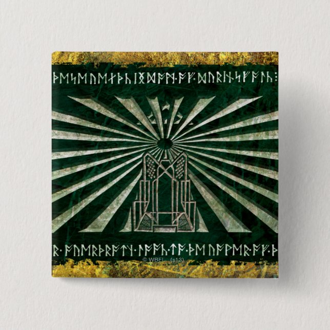 Erebor Graphic 2 Inch Square Button (Front)
