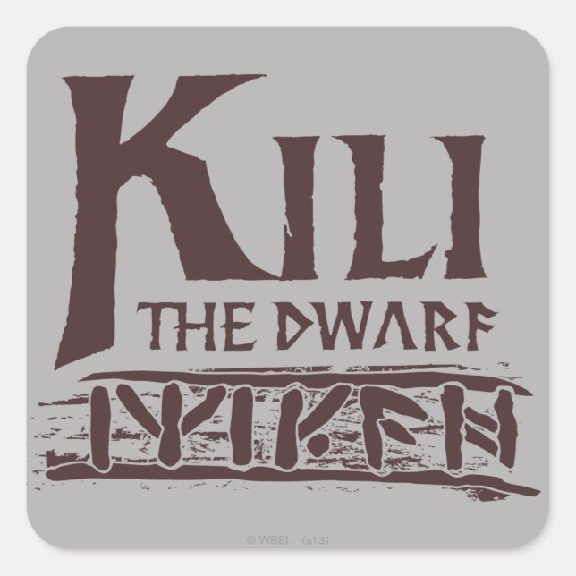 Erebor - Kili Name Square Sticker (Front)