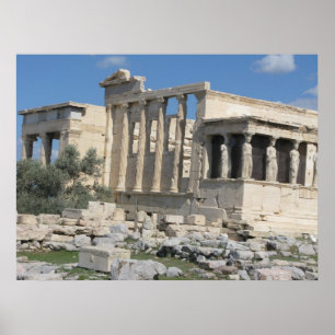 Erecthion temple of the Acropolis in Athens Poster