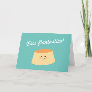Eres flantástica carte de remerciements espagnol