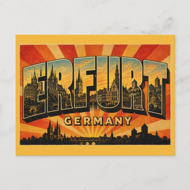 Erfurt Germany Cathedral Postcard (Front)