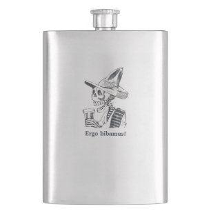 Ergo bibamus calavera flask