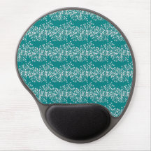 Ergonomic mouse mat in a green blossom design