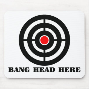 Ergonomic Stress Relief: Bang Head Here Mouse Pad