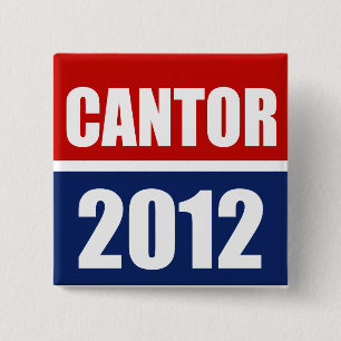 ERIC CANTOR 2012 2 INCH SQUARE BUTTON
