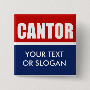 ERIC CANTOR 2012 2 INCH SQUARE BUTTON
