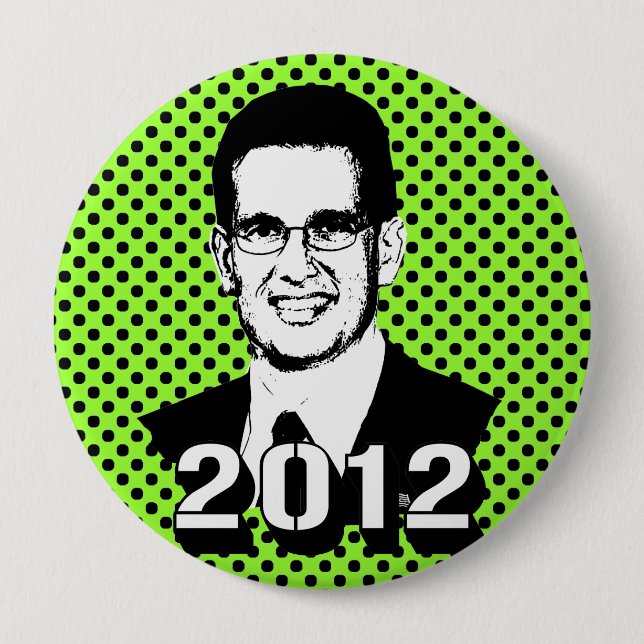 Eric Cantor 2012 4 Inch Round Button (Front)