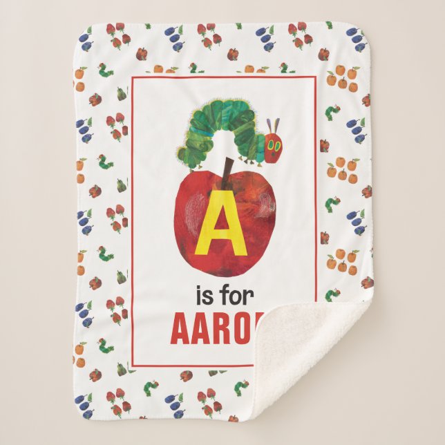 Eric Carle | A is For Apple Sherpa Blanket (Front)
