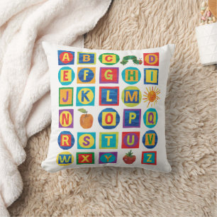 Eric Carle Alphabet Blocks Pattern Throw Pillow