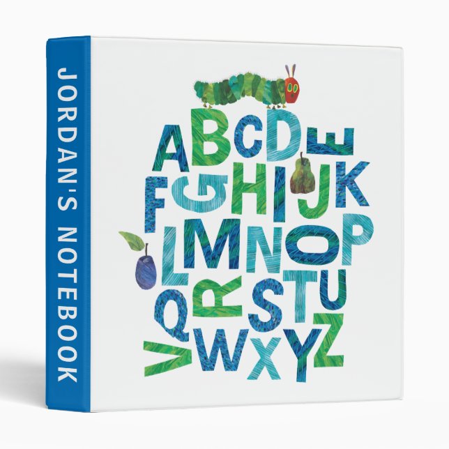 Eric Carle | Alphabet Caterpillar Letters Pattern Binder (Front/Spine)