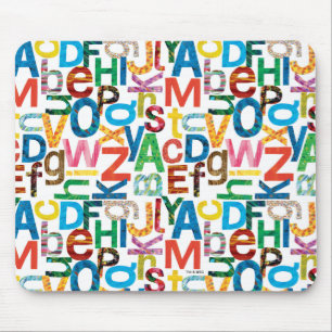 Eric Carle Alphabet Pattern Letters Mouse Pad