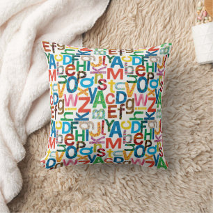 Eric Carle Alphabet Pattern Letters Throw Pillow