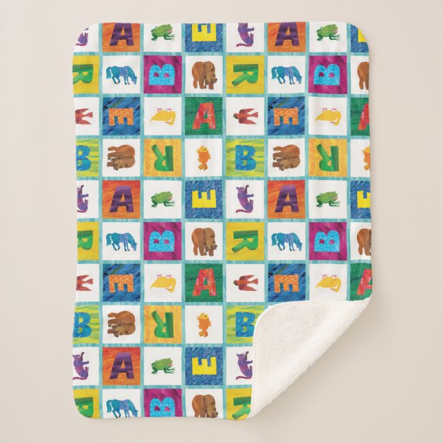 Eric Carle | B is for Bear Sherpa Blanket (Front)