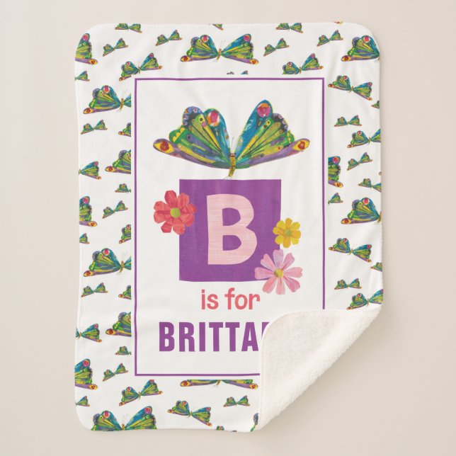 Eric Carle | B is for Butterfly  Sherpa Blanket (Front)