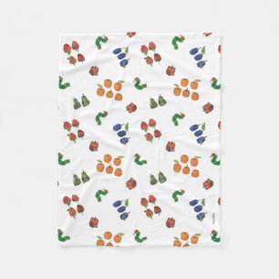 Eric Carle Caterpillar and Fruit Pattern Fleece Blanket