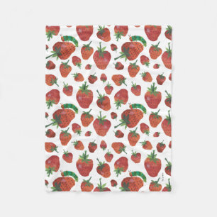 Eric Carle   Caterpillar and Strawberry Pattern Fleece Blanket