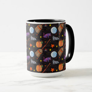 Eric Carle   Caterpillar Black Halloween Pattern Mug