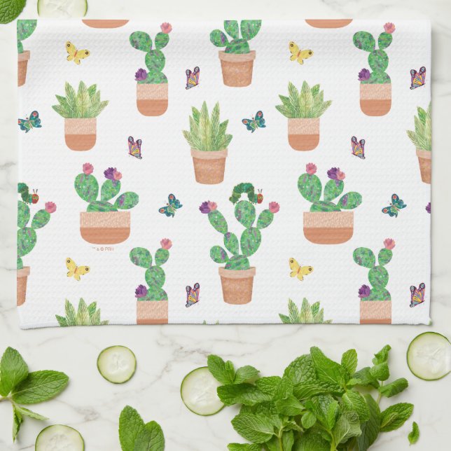 Eric Carle | Caterpillar, Cactus, and Butterfly Pa Kitchen Towel (Folded)